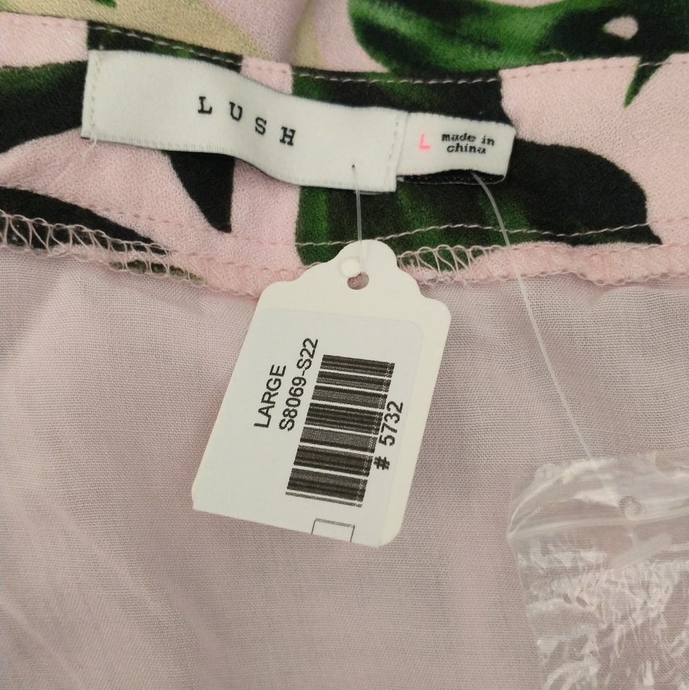 New Lush tropical high low wrap skirt L - Picture 6 of 7